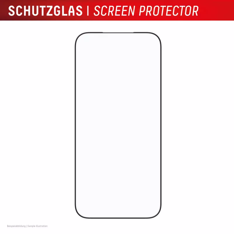 Displayschermfolie e.v.i. Displex Premium voor iPhone 17 Pro Max met Mount Master (kras- en vuilafstotend, transparant/zwart)