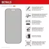 Displex privacy displayschermfolie (10H) voor Apple iPhone 17 — gehard glas, kijkhoekfilter, krasvast, stootvast