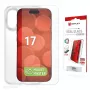 Beeldschermbescherming en hoes e.v.i. Displex voor Apple iPhone 17, gehard glas, transparant, droge toepassing, krasvast