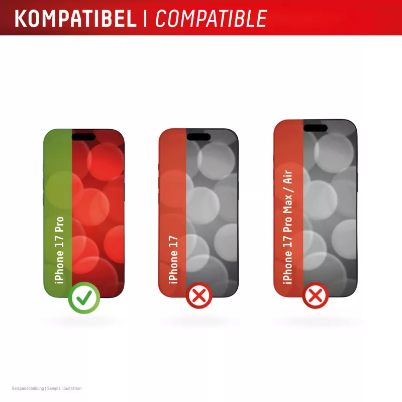 Beeldschermbescherming + hoes e.v.i. voor Apple iPhone 17 Pro – gehard glas, transparant, kras- en stootvast