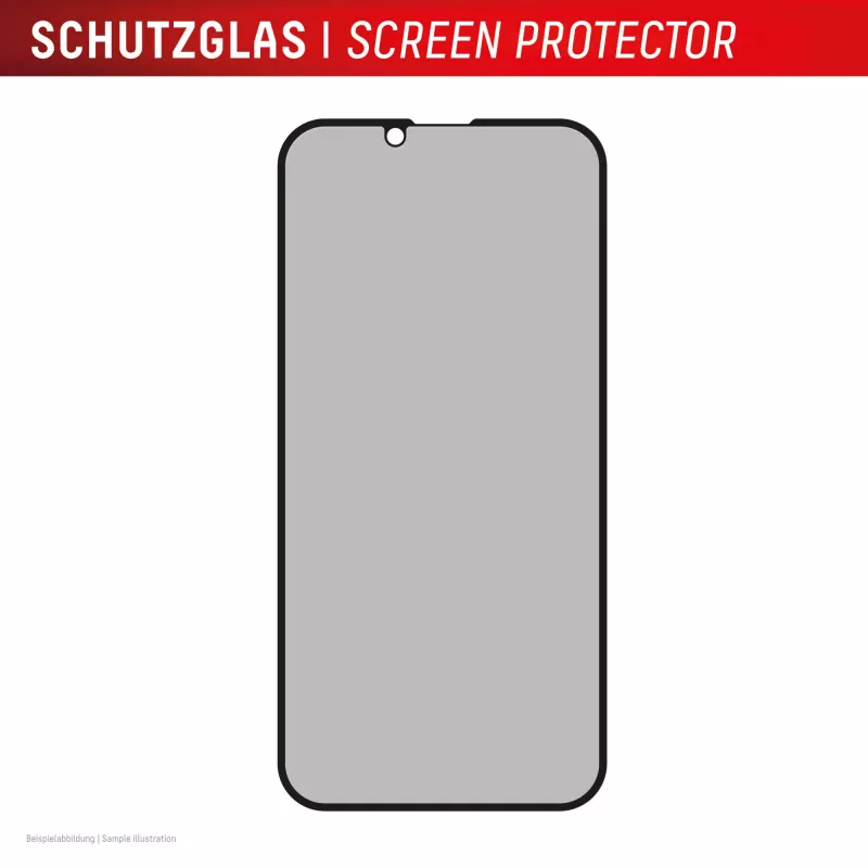 Privacy gehardglas beeldschermbescherming e.v.i. Displex (10H) voor Apple iPhone 16e/17e met privacyfilter, stoot- en krasvast