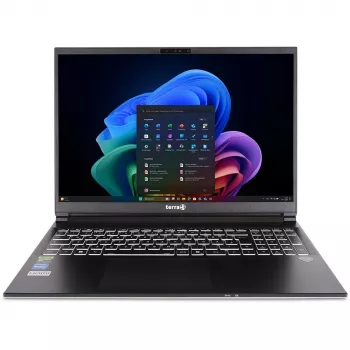 TERRA MOBILE GAMER ELITE 3A Copilot+ PC AMD Ryzen™ AI 7 350 Laptop 40,6 cm (16 inch) WQXGA 32 GB DDR5-SDRAM 1 TB SSD NVIDIA GeForce RTX 5060 Wi-Fi 6E (802.11ax) Windows 11 Home Duits zilver