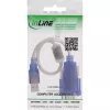 InLine 33304X USB-naar-serieel adapterkabel met ferriet, USB-A naar 9-polige Sub-D stekker