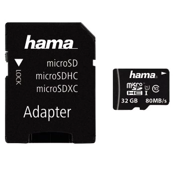 Hama 32 GB UHS-I Class 10 microSDHC flashgeheugenkaart