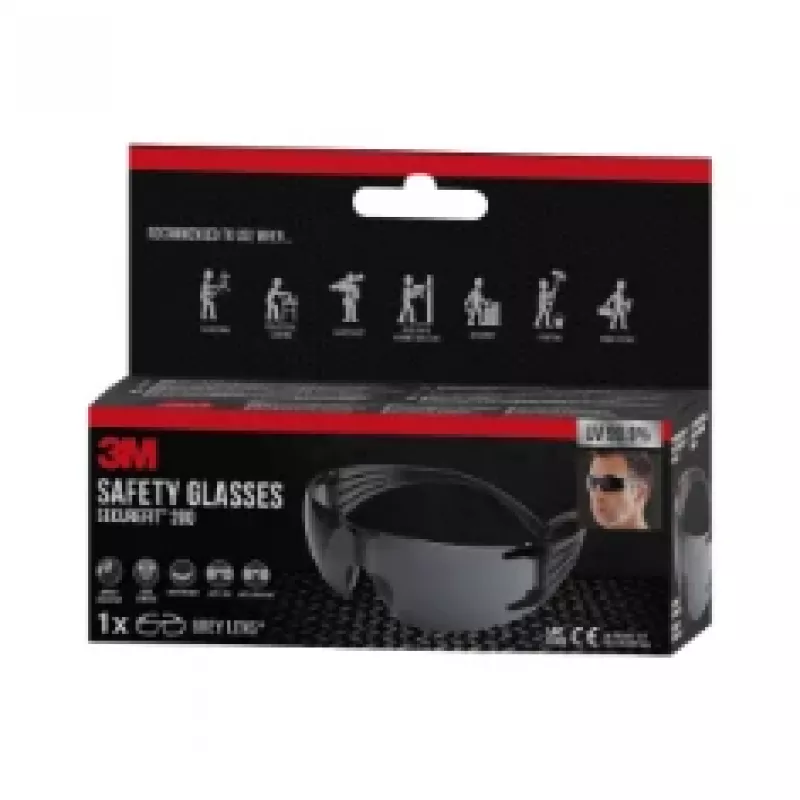 3M SecureFit veiligheidsbril 200, grijs glas