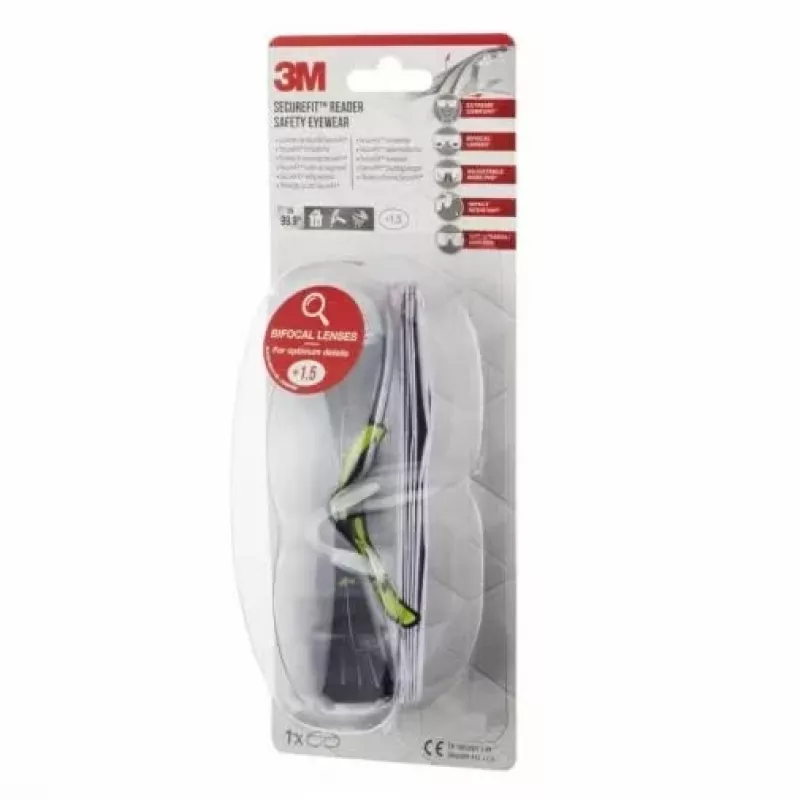 3M SF415C1 veiligheidsbril polycarbonaat (PC) zwart, geel