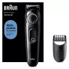 Braun BeardTrimmer 3 Beard Trm 3 BT3400, wasbaar, batterij, zwart