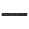 ATEN Basic Metered 1U PDU met overspanningsbeveiliging, Basic, Metered, 1U, zwart, LCD, 18 AC-uitgangen, C13-koppeling
