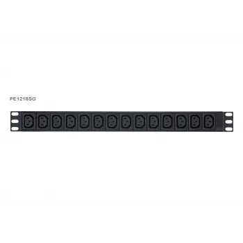 ATEN Basic Metered 1U PDU met overspanningsbeveiliging, Basic, Metered, 1U, zwart, LCD, 18 AC-uitgangen, C13-koppeling