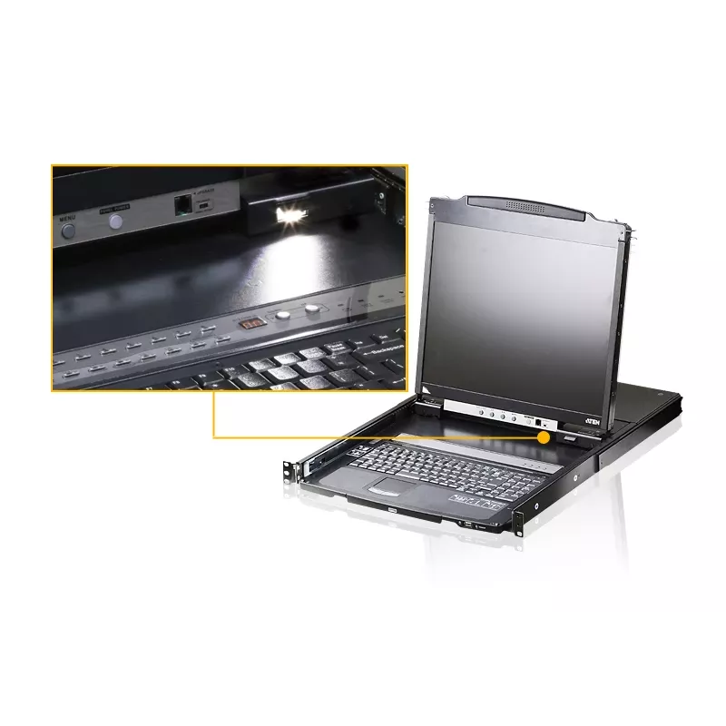 ATEN CL5800N-ATA-EG rackconsole 48,3 cm (19 inch) zwart