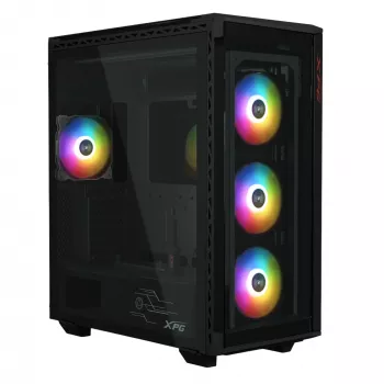 XPG BATTLECRUISER II ST mid-tower zwart, midi tower, pc, zwart, ATX, EATX, micro ATX, Mini-ITX, roestvrij staal, gaming