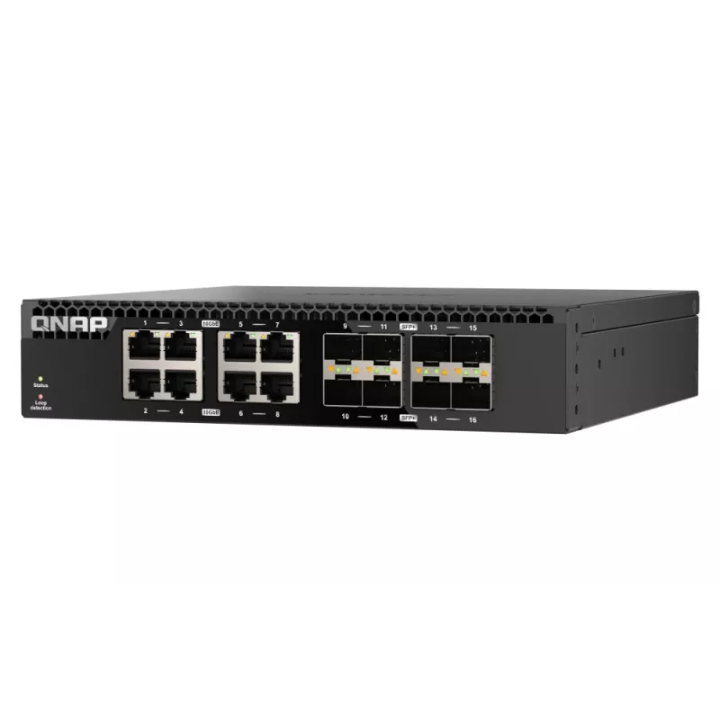 QNAP QSW-3216R-8S8T netwerkswitch unmanaged L2 10G Ethernet (100/1000/10000) zwart