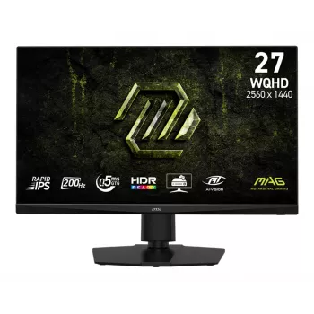 27 inch MSI MAG 272QPF E20 Rapid IPS monitor, 2560×1440 (WQHD), 0,5 ms, 200 Hz, LED, VESA, in hoogte verstelbaar, zwart