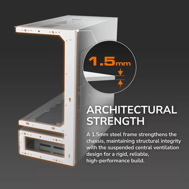 Cougar CFV235 Vision midi tower pc-behuizing, ARGB, 9,16 inch LCD (1920×462), gehard glas, zwart
