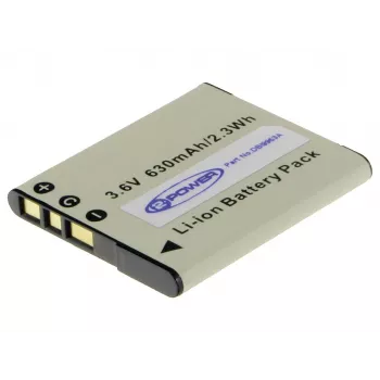 2-Power digitale camera-accu 3,6 V 630 mAh, 630 mAh, 3,6 V, lithium-ion (Li-Ion)