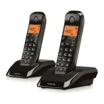 Motorola S12 Duo DECT-telefoon nummerherkenning zwart
