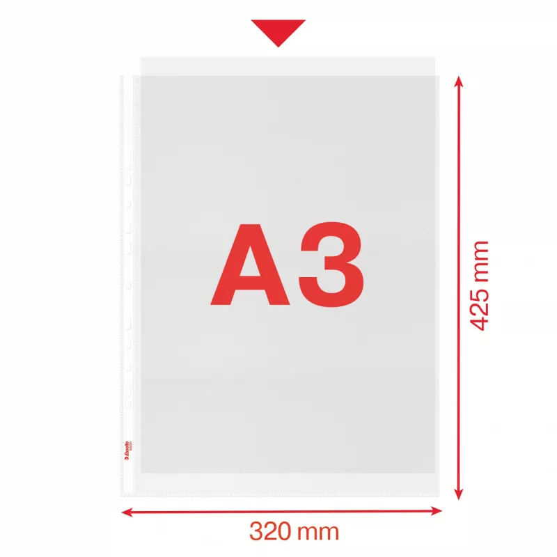 Esselte Quality Pocket A3 staand, 30% gerecycled kunststof uit pre-consumer materiaal