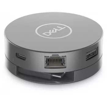 DELL 6-in-1 USB-C multiport adapter – DA305, bedraad, USB 3.2 Gen 2 (3.1 Gen 2) Type-C, 10,100,1000 Mbit/s, zilver, 3840 x 2160 pixels, Dell