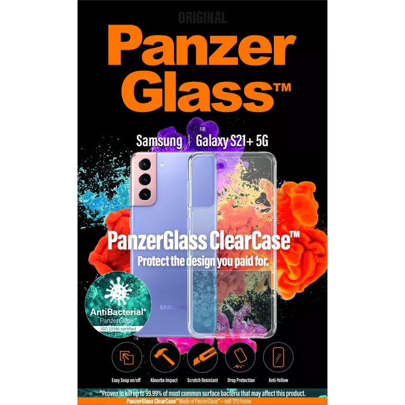 PanzerGlass ® ClearCase™ Samsung Galaxy S21 Plus 5G, cover, Samsung, Samsung - Galaxy S21+, transparant
