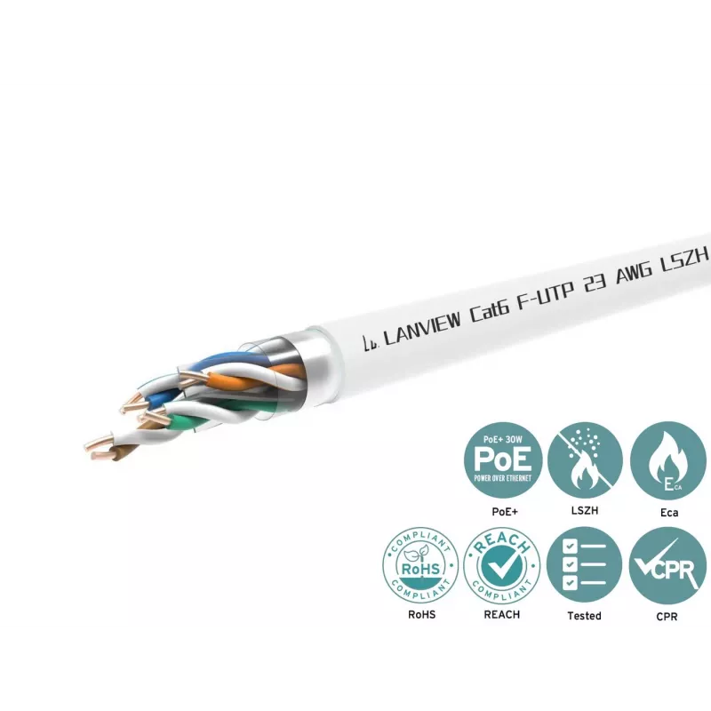 Lanview LVN122113 netwerkkabel wit 305 m Cat6 F/UTP (FTP)