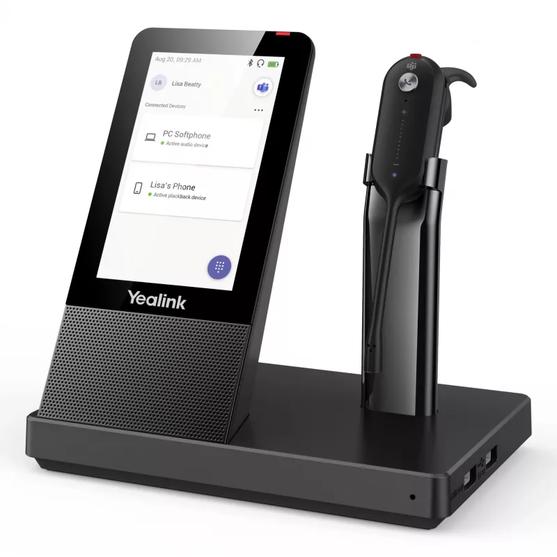 Draadloze DECT-headset Yealink WH67 van Yealink – DECT-draadloze headset voor gesprekken en UC