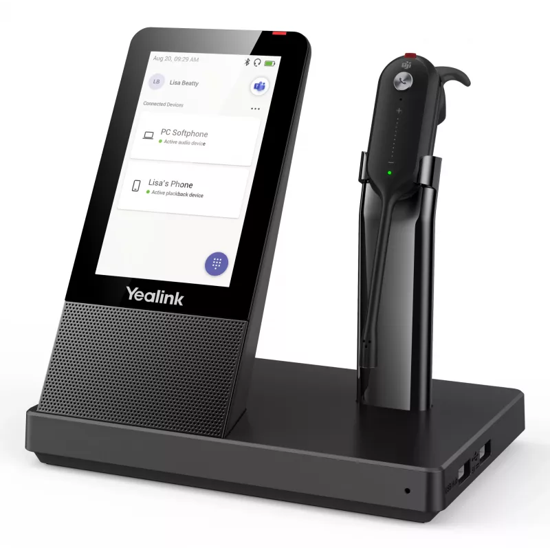 Draadloze DECT-headset Yealink WH67 van Yealink – DECT-draadloze headset voor gesprekken en UC