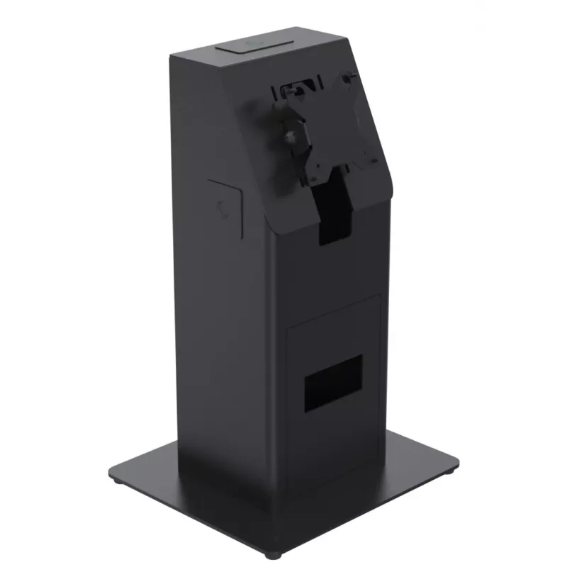 Kioskset Ergonomic Solutions SpacePole Mini Kiosk Countertop zwart metaal