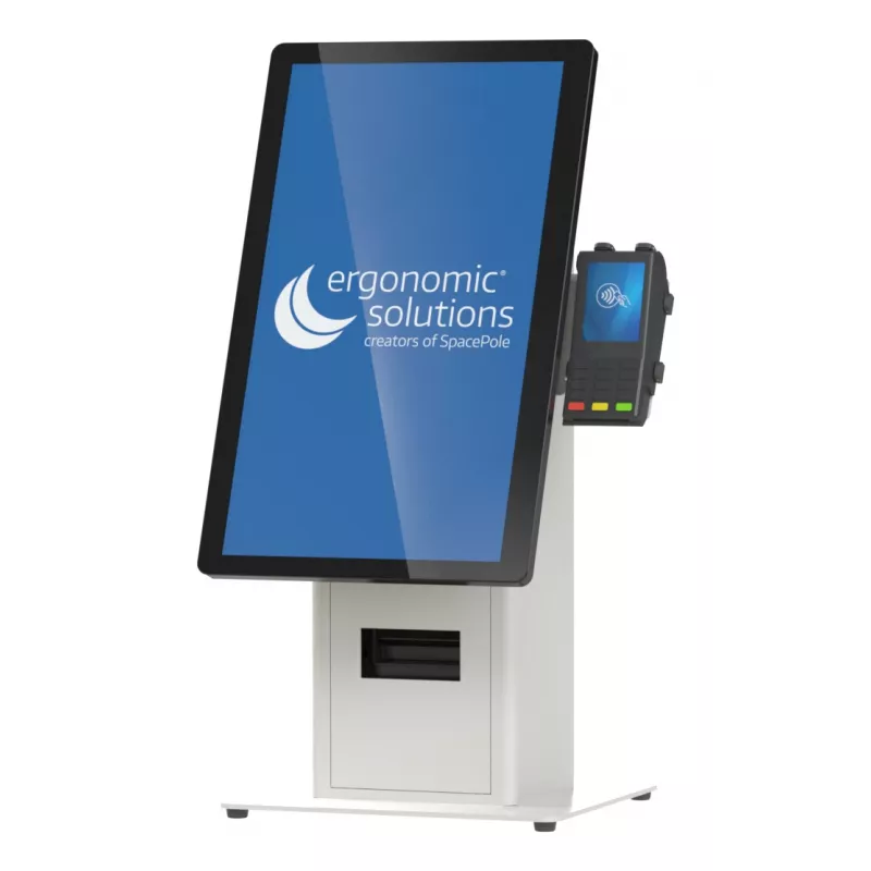 Kioskset Ergonomic Solutions SpacePole Mini Kiosk Countertop zwart metaal