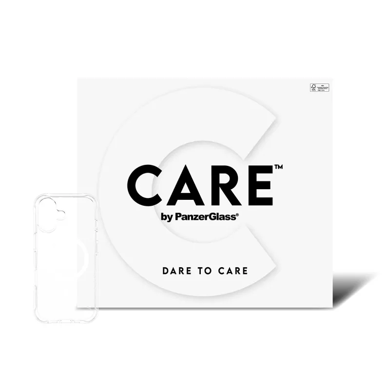 PanzerGlass CARE™ by ® Samba hoesje transparant met wit MagSafe iPhone 17 | bulk