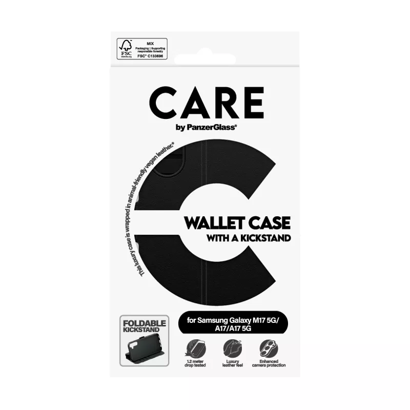 PanzerGlass CARE™ by ® walletcase met kickstand Samsung Galaxy M17 5G | A17 | A17 5G