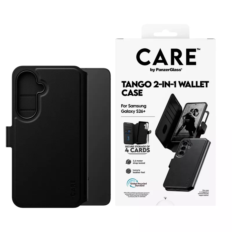 PanzerGlass CARE™ by ® Tango 2-in-1 portemonneehoesje met Qi Samsung Galaxy S26+