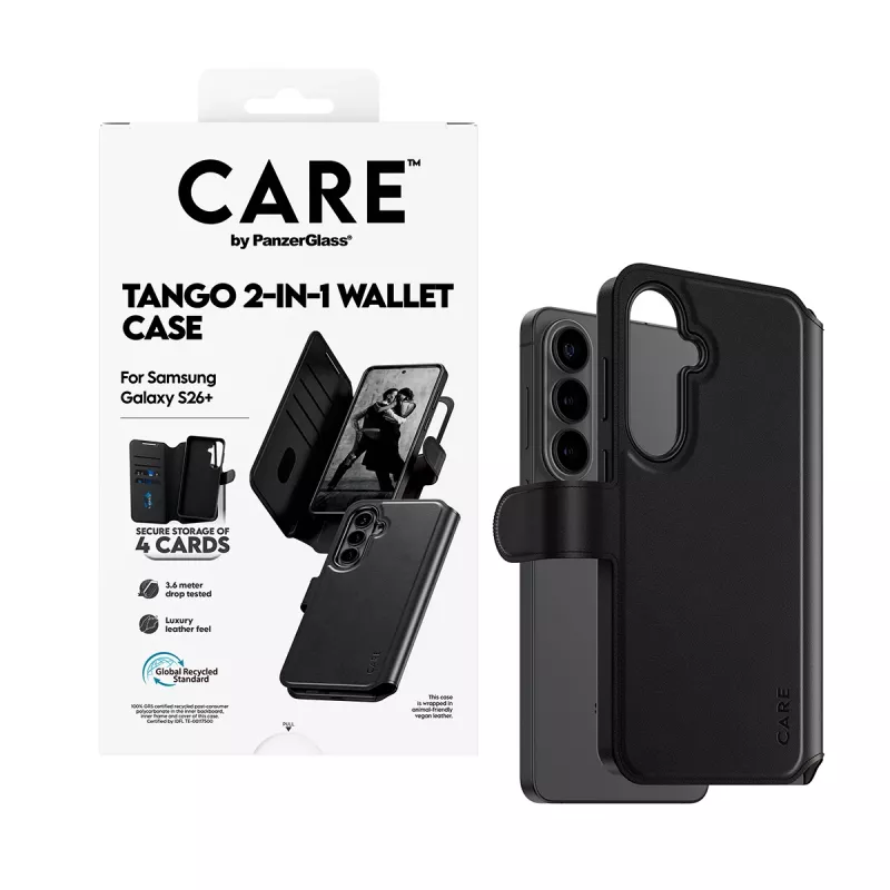 PanzerGlass CARE™ by ® Tango 2-in-1 portemonneehoesje met Qi Samsung Galaxy S26+