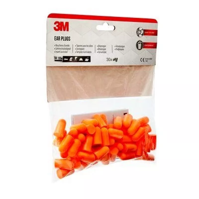 Herbruikbare oordopjes 3M 1100C30 oranje, met kabel, 30-pack
