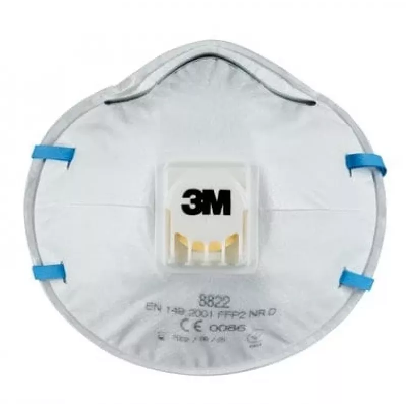 3M Cool Flow 8822 FFP2 NR D Wegwerp-ademhalingsmaskers, 5 stuks (8822PRO5)