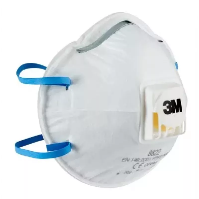 3M Cool Flow 8822 FFP2 NR D Wegwerp-ademhalingsmaskers, 5 stuks (8822PRO5)