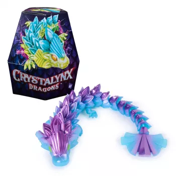 CrystaLynx Dragons, 9 inch verzamelbare beweegbare draken-speelfiguur voor kinderen & volwassenen, blindbox, fidget-speelgoed voor thuis, kantoor & bureau-decoratie (stijlen kunnen variëren)