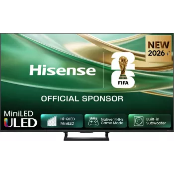 Hisense 85E8S 85 inch ULED 4K Mini LED smart-tv, 3840×2160, 400 cd/m², Wi‑Fi, HomeOS (grijs)