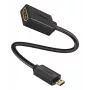 Ugreen 20134 HDMI-kabel 0,2 m HDMI type D (Micro) HDMI type A (Standard) zwart
