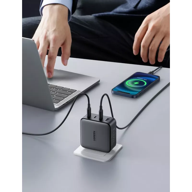 Oplader Ugreen Nexode 100W GaN USB-C USB-A snelladen 3 poorten
