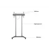 Multibrackets M gemotoriseerde vloerstandaard 60kg zwart max. gewicht 60kg min. beeldscherm 94cm max. beeldscherm 2,29m