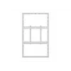 Behuizing-wandhouder MULTIBRACKETS M Pro Series voor 55-inch displays, slank medium, wit, staal, 1360×87×860 mm, liggend/staand