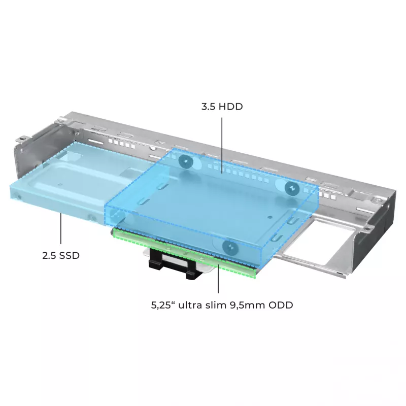 Computerbehuizing CHIEFTEC DT-10B-300 Small Form Factor (SFF) zwart met 300 W TFX-voeding