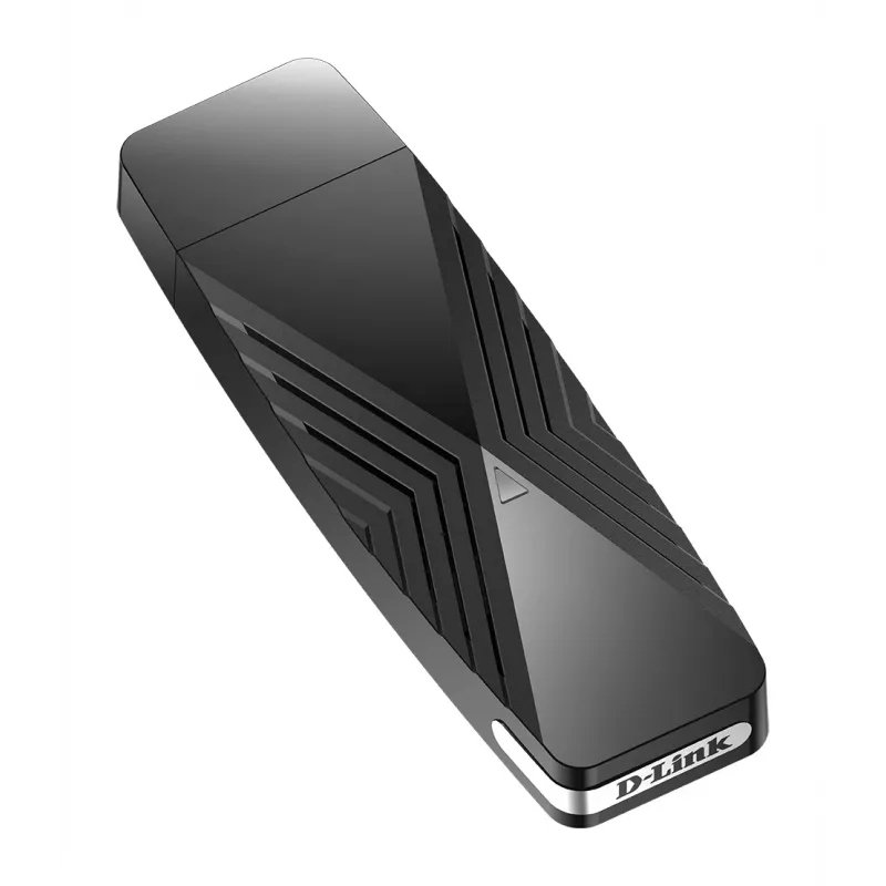 D-Link AX1800 Wi-Fi USB-adapter, draadloos, USB, WLAN, Wi-Fi 6 (802.11ax), 1800 Mbit/s, zwart