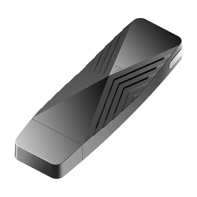 D-Link AX1800 Wi-Fi USB-adapter, draadloos, USB, WLAN, Wi-Fi 6 (802.11ax), 1800 Mbit/s, zwart