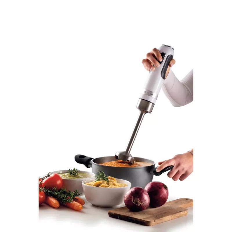 Ariete 602 Moderna staafmixer, 1000 W, 10 snelheidsstanden + turbo, accessoires inbegrepen, wit