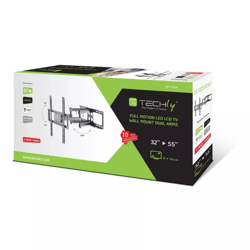 Techly ICA-PLB 344STY tv-beugel/standaard 139,7 cm (55 inch) zwart