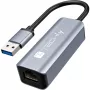 Techly IDATA USB-ETGIGA-AA laptop-dockingstation/poortreplicator bedraad USB 3.2 Gen 1 (3.1 Gen 1) Type-A zwart, zilver