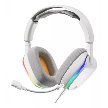 Glorious Gaming Glorious GHS Eternal RGB - stereo RGB gaming headset voor pc, PS5, PS4, Switch - individueel afgestemde hoekige drivers, verstelbare, kristalheldere afneembare microfoon, USB-C - duurzaam, comfort voor de hele dag en nacht - wit