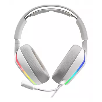 Glorious Gaming Glorious GHS Eternal RGB - stereo RGB gaming headset voor pc, PS5, PS4, Switch - individueel afgestemde hoekige drivers, verstelbare, kristalheldere afneembare microfoon, USB-C - duurzaam, comfort voor de hele dag en nacht - wit