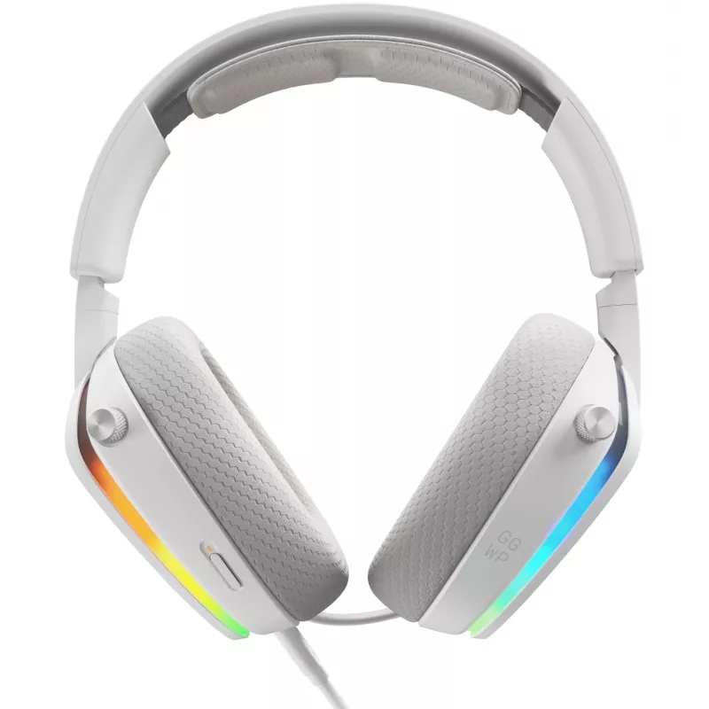 Glorious Gaming Glorious GHS Eternal RGB - stereo RGB gaming headset voor pc, PS5, PS4, Switch - individueel afgestemde hoekige drivers, verstelbare, kristalheldere afneembare microfoon, USB-C - duurzaam, comfort voor de hele dag en nacht - wit